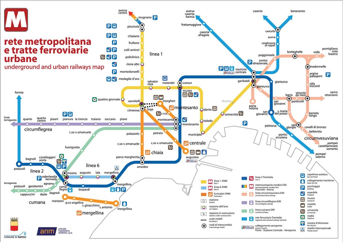автобус Неаполь карте