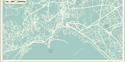 Карта Неаполя, Италия Город
