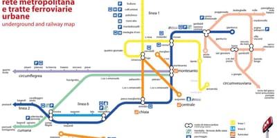 Карта Неаполя железнодорожный